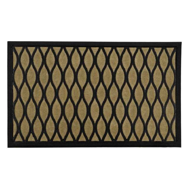 JVL Droplet Vienna Scraper Doormat 45 x 75cm - Brown - JVL Homewares - Wilko - image 1