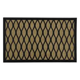 JVL Droplet Vienna Scraper Doormat 45 x 75cm - Brown - JVL Homewares - Wilko