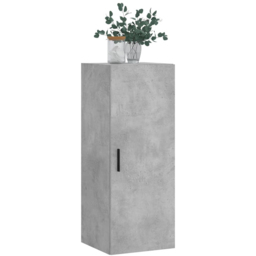 vidaXL Single Door Concrete Grey Wall Mounted Cabinet - Size: 90 x 34.5 x 34cm - Wilko - thumbnail 4