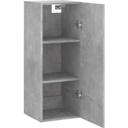 vidaXL Single Door Concrete Grey Wall Mounted Cabinet - Size: 90 x 34.5 x 34cm - Wilko - thumbnail 5