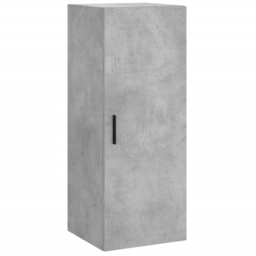 vidaXL Single Door Concrete Grey Wall Mounted Cabinet - Size: 90 x 34.5 x 34cm - Wilko - thumbnail 3