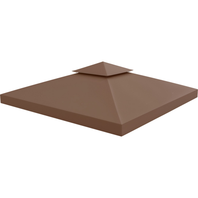 Outsunny 3 x 3m 2-Tier Coffee Gazebo Canopy Replacement Cover - Brown - Wilko - image 1