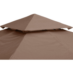 Outsunny 3 x 3m 2-Tier Coffee Gazebo Canopy Replacement Cover - Brown - Wilko - thumbnail 4