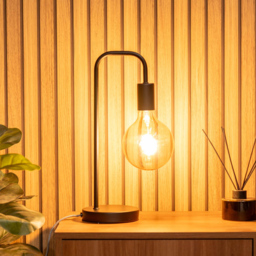 ValueLights Bronx Black Metal LED Table Lamp - Size: 40.5 x 17 x 14cm - Wilko - thumbnail 4