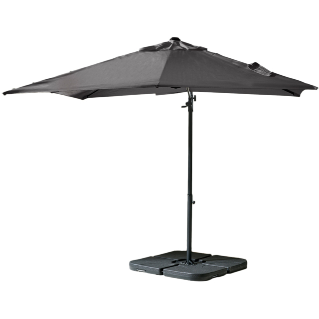 Furniturebox Gretna Grey Square Outdoor Cantilever Parasol - Size: 3m - Wilko - image 1