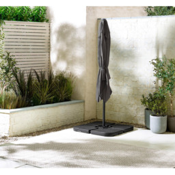 Furniturebox Gretna Grey Square Outdoor Cantilever Parasol - Size: 3m - Wilko - thumbnail 4