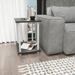 Decorotika Gurnee White and Anthracite Side Table - Size: 48 x 45 x 35cm - Multi - Wilko - thumbnail 7