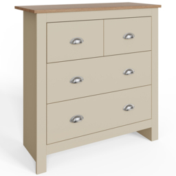 GFW Lancaster 4 Drawer Cream Chest of Drawers - Wilko - thumbnail 4