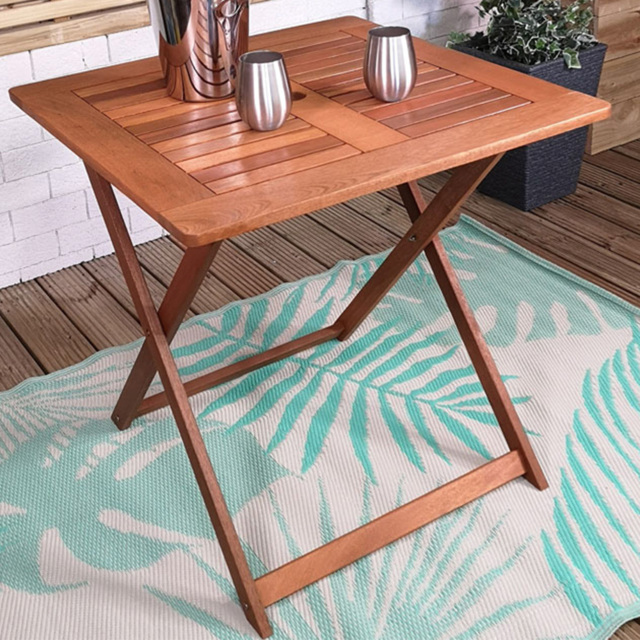 Samuel Alexander Windermere Wooden 4 Seater Square Outdoor Table - Black - Wilko - image 1
