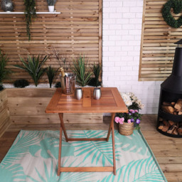 Samuel Alexander Windermere Wooden 4 Seater Square Outdoor Table - Black - Wilko - thumbnail 6