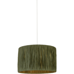 Lighting Collection Castell Sage Green Raffia Ceiling Lamp Shade - Size: 24 x 36 x 36cm - Wilko - thumbnail 4