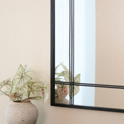 Charles Bentley Helsinki Black Rectangular Outdoor Wall Mirror 120 x 80cm - Size: 3 x 120 x 80cm - Wilko - thumbnail 6