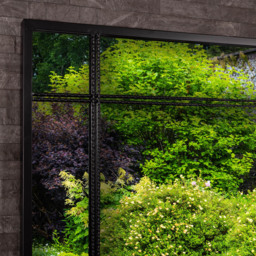 Charles Bentley Helsinki Black Rectangular Outdoor Wall Mirror 120 x 80cm - Size: 3 x 120 x 80cm - Wilko - thumbnail 5