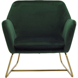 Charles Green and Gold Velvet Armchair - Size: Single - LPD Home - Wilko - thumbnail 3