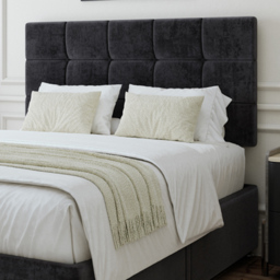Bedmaster Double Black Naples Velvet 2 Drawer Divan Base with Pearl Headboard - Wilko - thumbnail 3