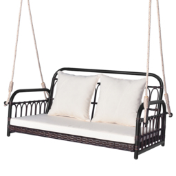 Costway 2 Seater White Garden Swing Chair - Wilko - thumbnail 3