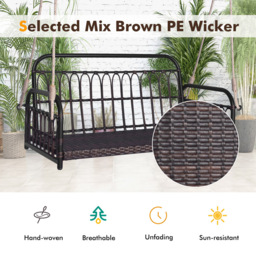 Costway 2 Seater White Garden Swing Chair - Wilko - thumbnail 6