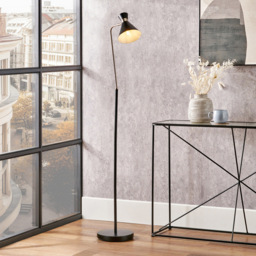 Pacific Lifestyle Benedict Black and Brushed Silver Metal Floor Lamp - Wilko - thumbnail 3