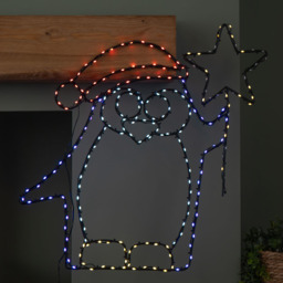 Premier FlexiBrights 221 Multicolour LED Light Up Christmas Penguin with Star 58cm - Size: 58 x 58 x 52cm - Multi-Coloured - Samuel Alexander - Wilko - thumbnail 5
