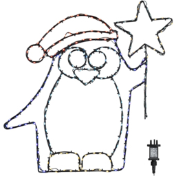 Premier FlexiBrights 221 Multicolour LED Light Up Christmas Penguin with Star 58cm - Size: 58 x 58 x 52cm - Multi-Coloured - Samuel Alexander - Wilko - thumbnail 3