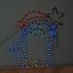 Premier FlexiBrights 221 Multicolour LED Light Up Christmas Penguin with Star 58cm - Size: 58 x 58 x 52cm - Multi-Coloured - Samuel Alexander - Wilko