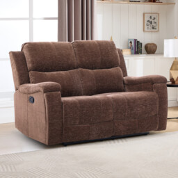 Ledbury 2 Seater Recliner Sofa Dark Brown - Wilko - thumbnail 1