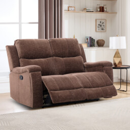 Ledbury 2 Seater Recliner Sofa Dark Brown - Wilko - thumbnail 3