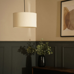 ValueLights Reni Cream Boucle Medium Shade - Size: 20 x 35.5 x 35.5cm - Wilko - thumbnail 4