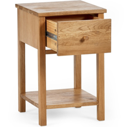 Julian Bowen Coxmoor Single Shelf Single Drawer Oak Bedside Table - Brown - Wilko - thumbnail 5