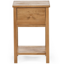Julian Bowen Coxmoor Single Shelf Single Drawer Oak Bedside Table - Brown - Wilko - thumbnail 4