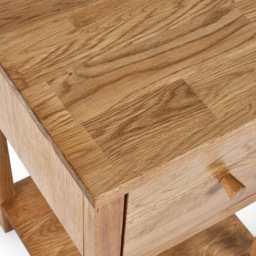 Julian Bowen Coxmoor Single Shelf Single Drawer Oak Bedside Table - Brown - Wilko - thumbnail 7