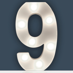 St Helens Battery Operated 3D LED Number 9 Light - Size: 21.8 x 4.3 x 16.5cm - White - Wilko - thumbnail 3