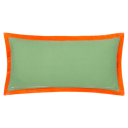 Paoletti Casa Peridot and Orange Embroidered Cushion - Size: 60 x 30cm - Multi - Wilko - thumbnail 3