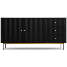 Devon 2 Door 3 Drawer Black Sideboard - Home Garden Direct - Wilko - thumbnail 3