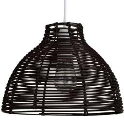 ValueLights Lobster Brown Pot Basket Weave Pendant Shade - Size: 23 x 31 x 31cm - Wilko