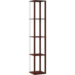 HOMCOM 4 Shelf Brown RGB LED Floor Lamp with Remote - Size: 15 x 34 x 50cm - Wilko - thumbnail 1