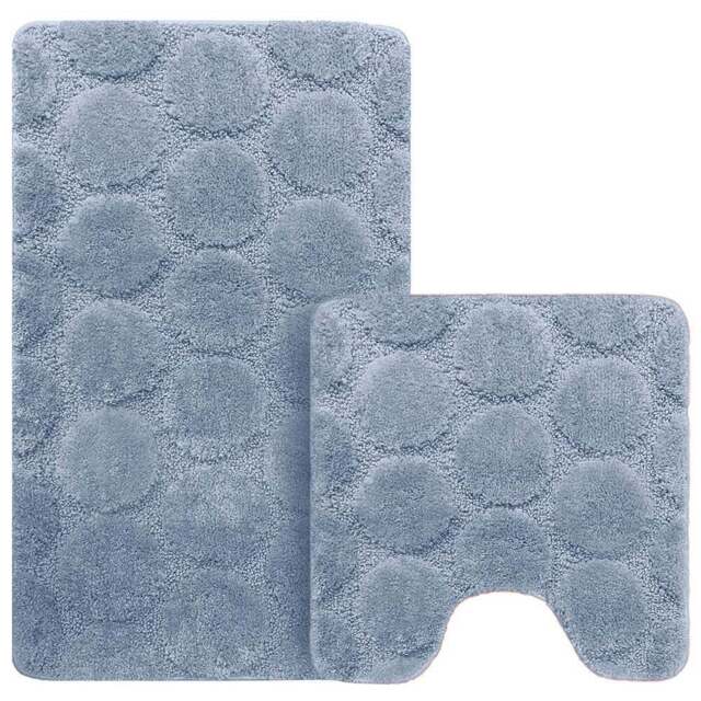 Velosso Cobla Blue Bath Mat Set - Size: 50 x 80 x 1cm - Wilko - image 1