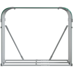 vidaXL Green Galvanised Steel Firewood Log Holder 100 x 120 x 45cm - Wilko - thumbnail 4