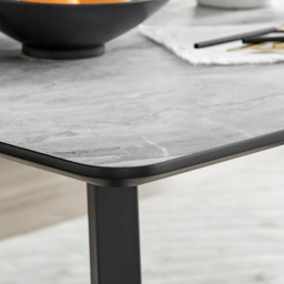 Furniturebox Copeland Valera Marble Effect 6 Seater Dining Set White and Black - Wilko - thumbnail 7