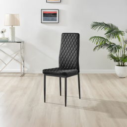 Furniturebox Copeland Valera Marble Effect 6 Seater Dining Set White and Black - Wilko - thumbnail 5