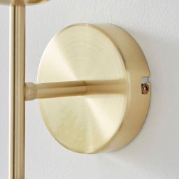 Furniturebox Alicia Opal Glass Globe Brass Wall Light - Size: 15 x 12 x 37cm - Gold - Wilko - thumbnail 5