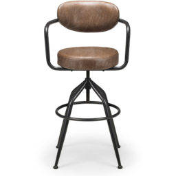 Julian Bowen Barbican Brown Bar Stool - Size: Single - Black - Wilko - thumbnail 4