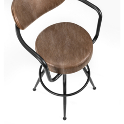 Julian Bowen Barbican Brown Bar Stool - Size: Single - Black - Wilko - thumbnail 5