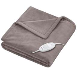 Beurer Taupe Cosy Heated Throw - Size: 39.8 x 19.1 x 37.8cm - Brown - Wilko