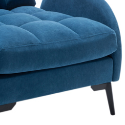 Living and Home Blue Leisure Recliner Armchair with Ottoman Footstool - Size: Single - Wilko - thumbnail 5