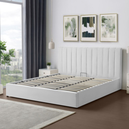 Brooklyn Evelynne Super King Light Grey Linen Ottoman Bed - Wilko - thumbnail 6