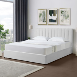 Brooklyn Evelynne Super King Light Grey Linen Ottoman Bed - Wilko - thumbnail 3