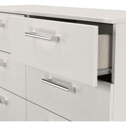 Crowndale Devon 6 Drawer Matt Grey Wide Chest of Drawers Ready Assembled - Grey Matt - Wilko - thumbnail 7