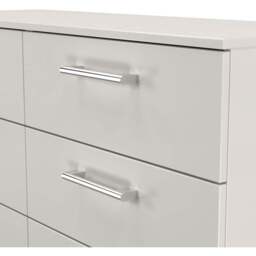 Crowndale Devon 6 Drawer Matt Grey Wide Chest of Drawers Ready Assembled - Grey Matt - Wilko - thumbnail 6