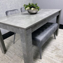Kosy Koala 4 Seater Stone Dining Set Grey - Wilko - thumbnail 4